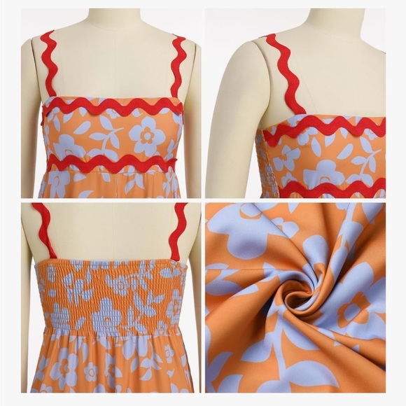 NWT  Womens Summer Casual Dress Beach Floral Spaghetti Sleeveless     small - Picture 6 of 9